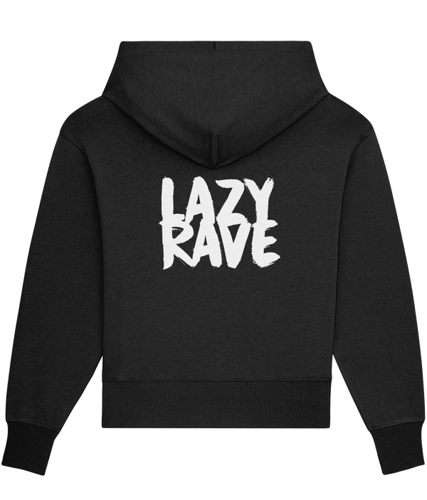 SMILEY BLACK/WHITE SHORT BODY HOODIE