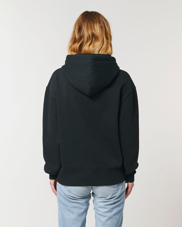 SMILEY BLACK/WHITE SHORT BODY HOODIE