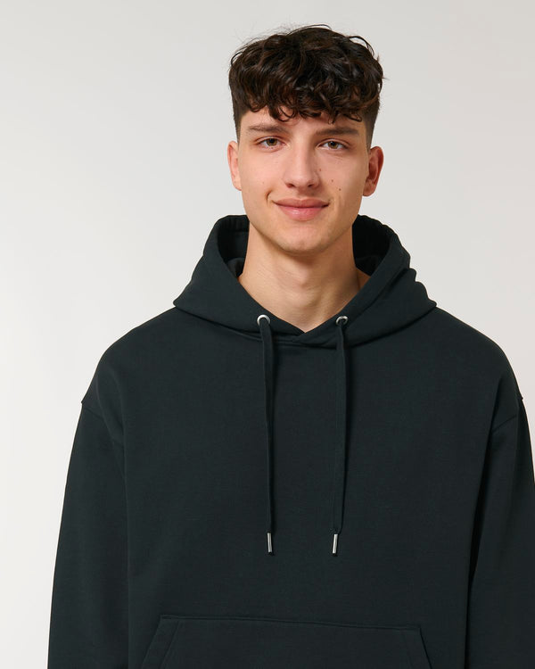 SMILEY BLACK/WHITE SHORT BODY HOODIE