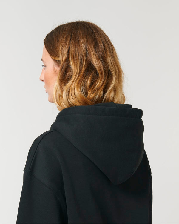 SMILEY BLACK/WHITE SHORT BODY HOODIE