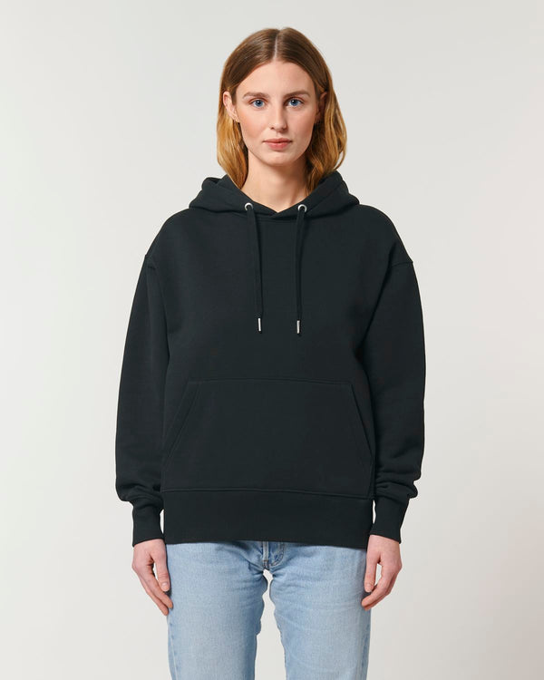 SMILEY BLACK/WHITE SHORT BODY HOODIE