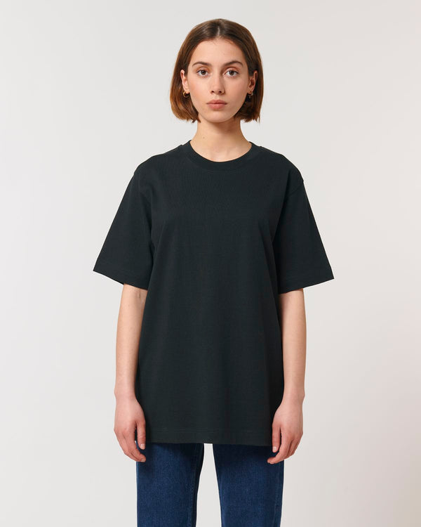 SMILEY ICON BLACK/WHITE LOOSE CUT T