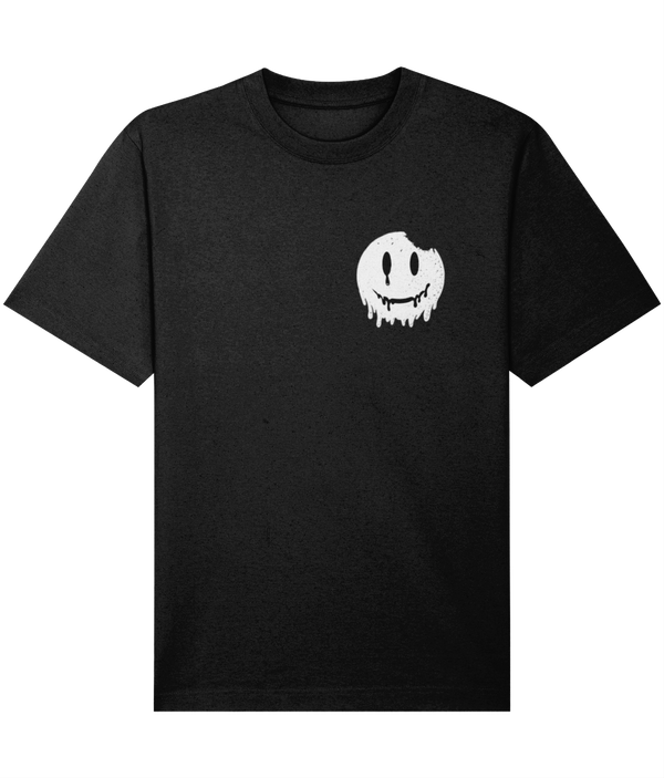 SMILEY ICON BLACK/WHITE LOOSE CUT T